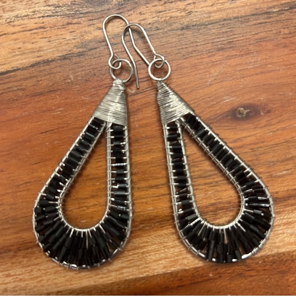 Cache Silver Wire Dangle Earrings - image 8